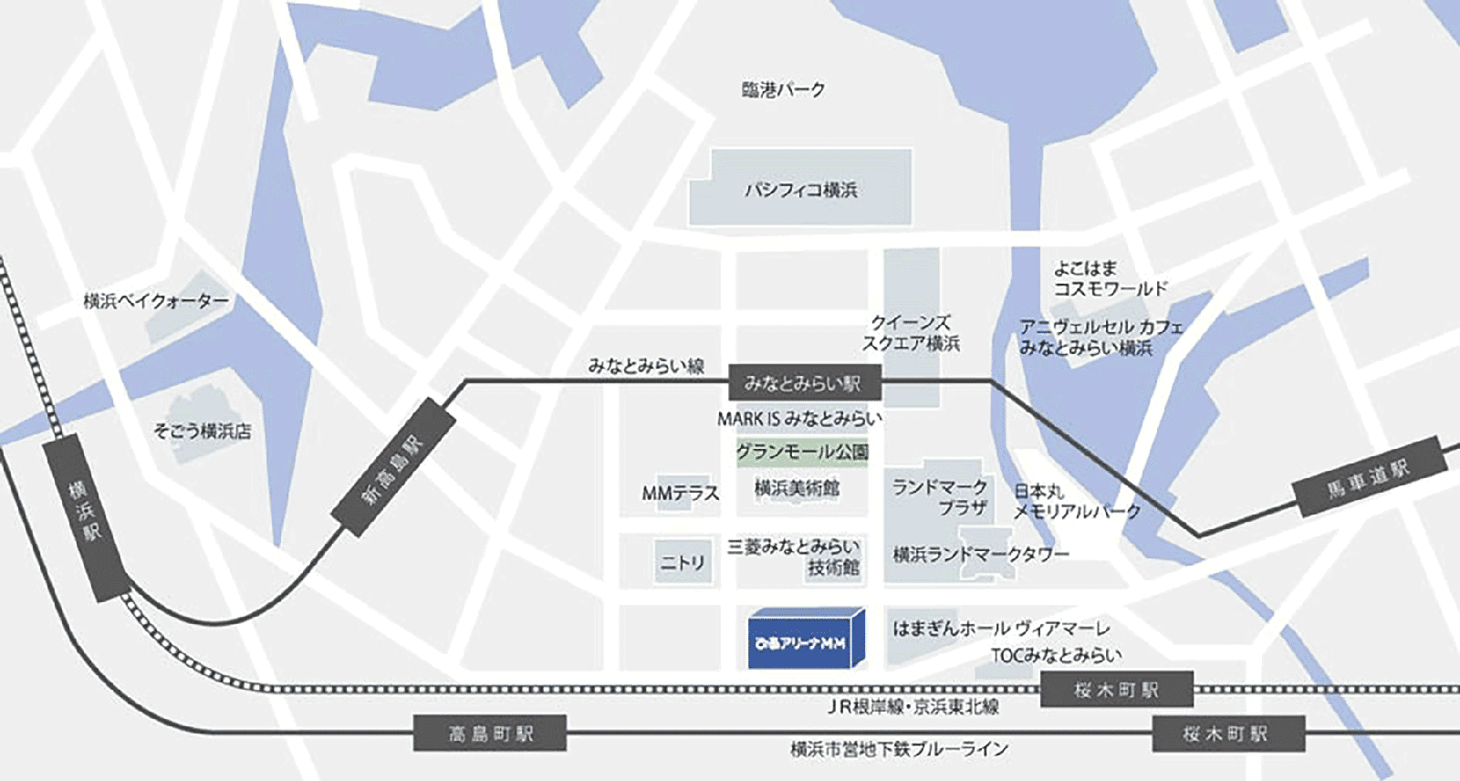 ぴあアリーナM　アクセスマップ