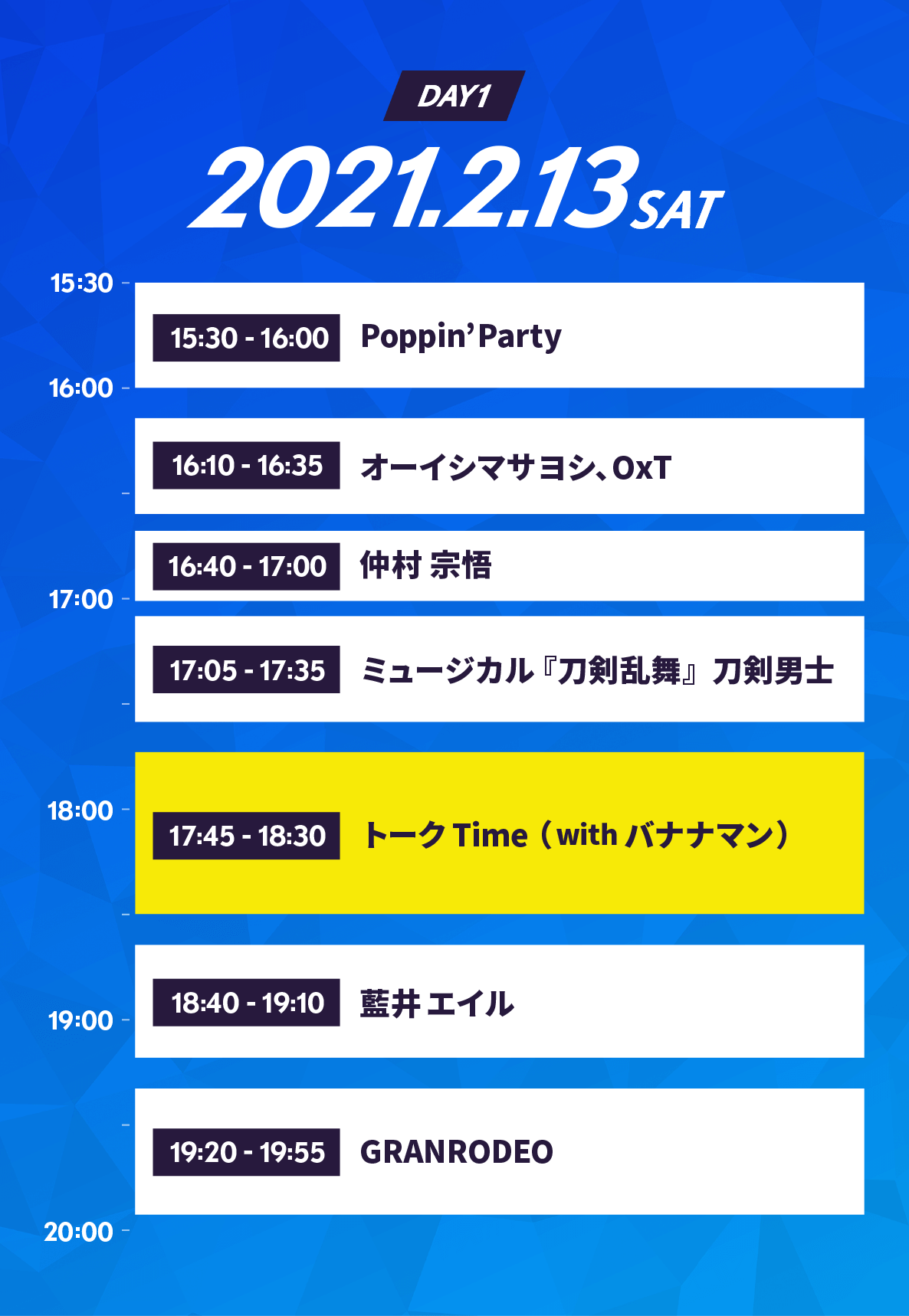 2021.2.13 タイムテーブル