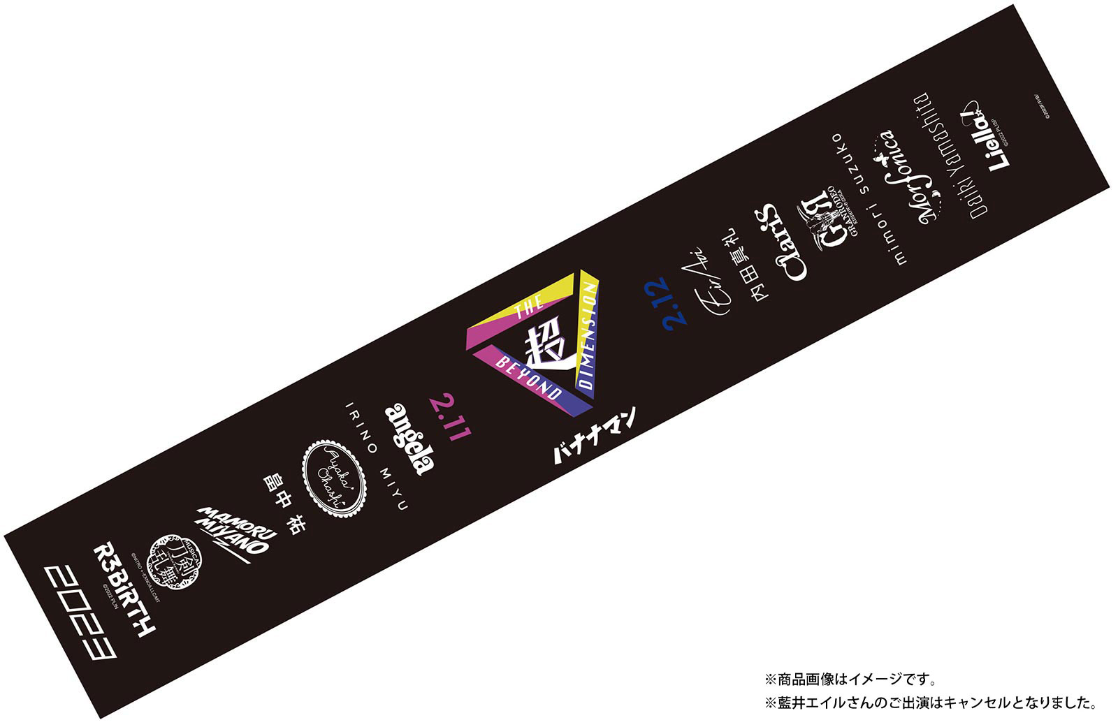 超次元音楽祭　出演アーティストロゴ入り　マフラータオル